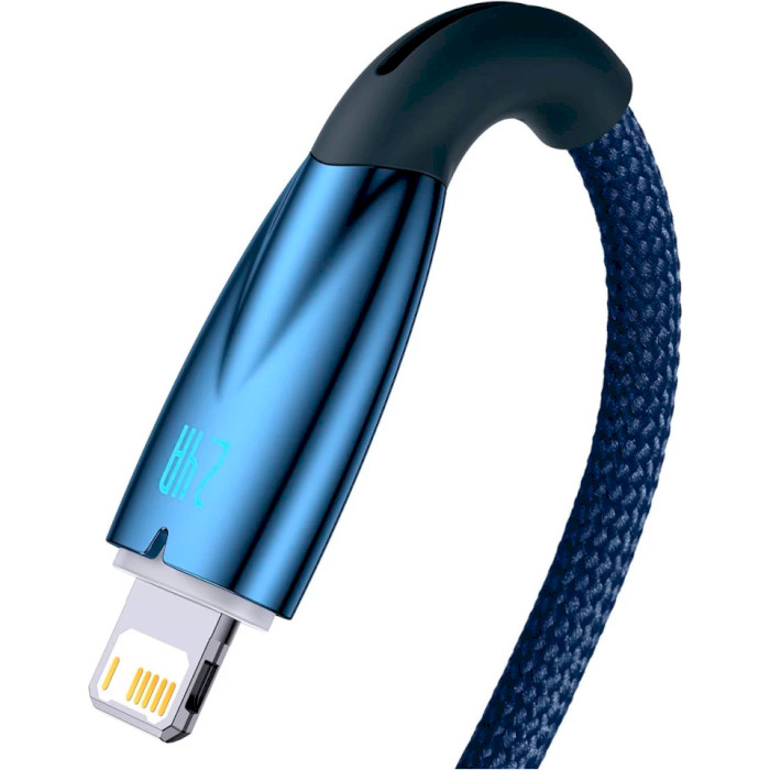 Кабель BASEUS Glimmer Series Fast Charging Data Cable USB to iP 2.4A 2м Blue (CADH000303)