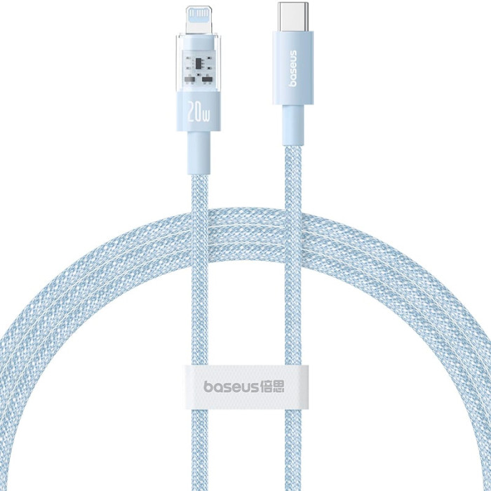 Кабель BASEUS Gem Fast-Charging Data Cable USB-C to iP 20W 2м Galaxy Blue (P10373001311-01)