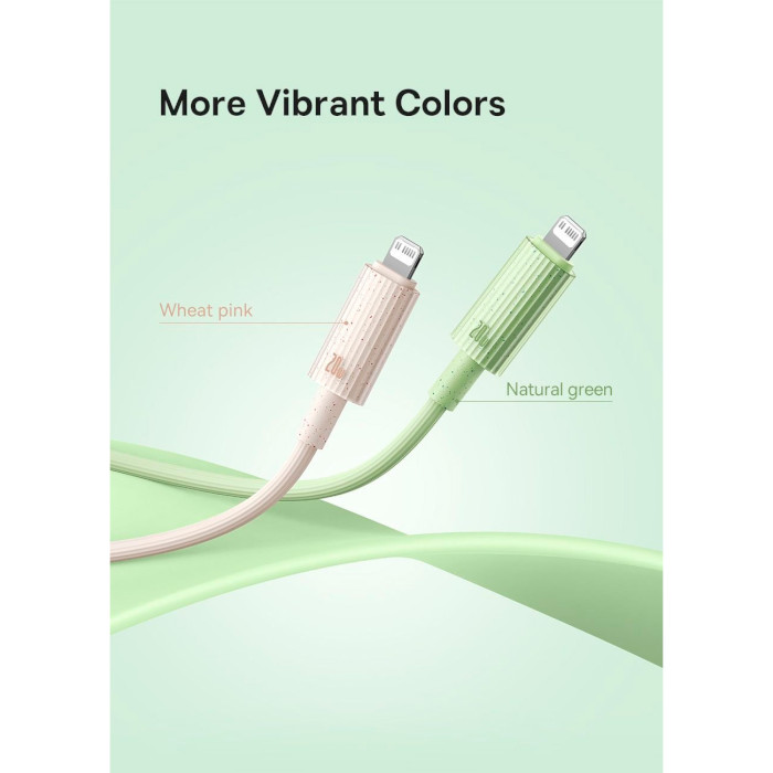 Кабель BASEUS Habitat Series Fast Charging Cable Type-C to iP 20W 1м Natural Green (P10360201631-00)