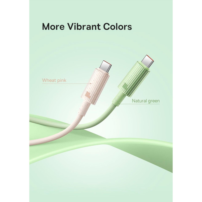 Кабель BASEUS Habitat Series Fast Charging Cable Type-C to Type-C 100W 1м Natural Green (P10360202631-00)