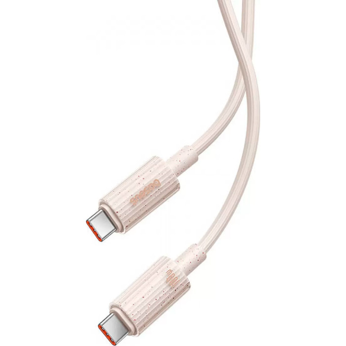 Кабель BASEUS Habitat Series Fast Charging Cable Type-C to Type-C 100W 2м Wheat Pink (P10360202421-01)