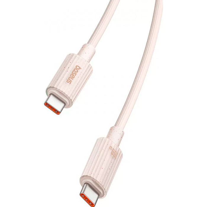 Кабель BASEUS Habitat Series Fast Charging Cable Type-C to Type-C 100W 2м Wheat Pink (P10360202421-01)