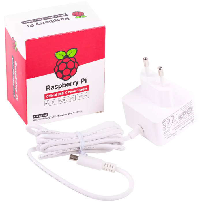 Блок живлення RASPBERRY PI USB-C 5V/3A 15W White (SC0753)