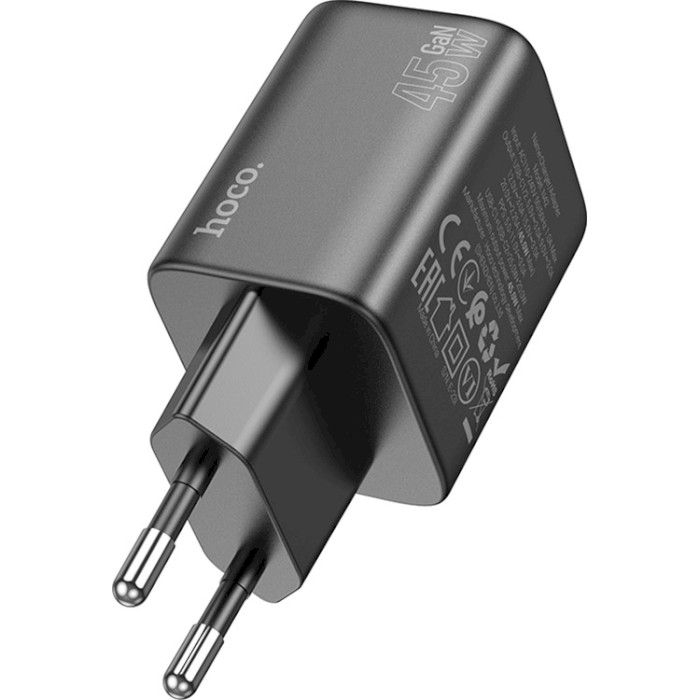 Зарядний пристрій HOCO N42 Elogiado 2xUSB-C, PD45W Black (6942007617086)