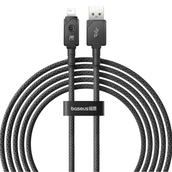 Кабель BASEUS Unbreakable Series Fast Charging Data Cable USB to Lightning 2.4A 2м Cluster Black (P10355802111-01)