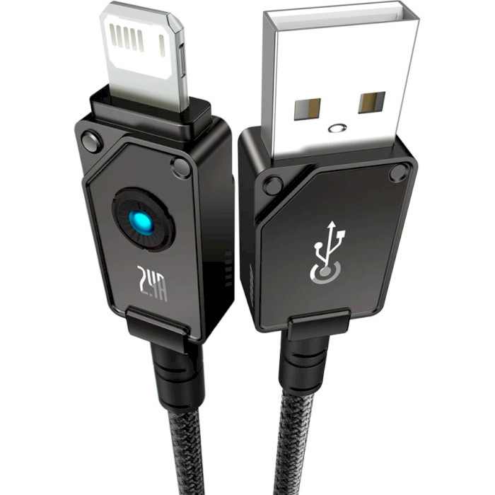 Кабель BASEUS Unbreakable Series Fast Charging Data Cable USB to Lightning 2.4A 2м Cluster Black (P10355802111-01)