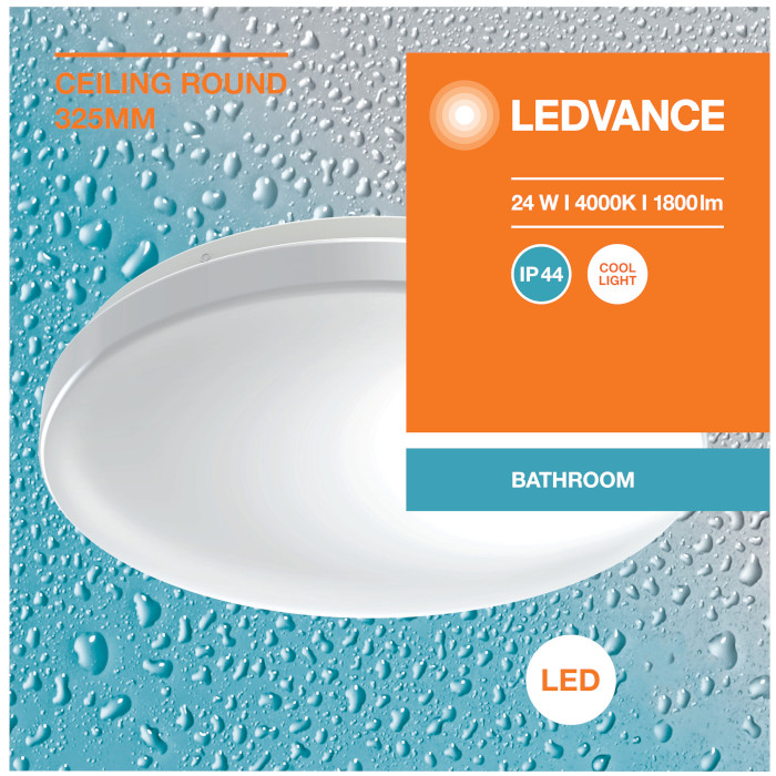 Світильник LEDVANCE Ceiling Round 325 White 24W 4000K (4099854105913)