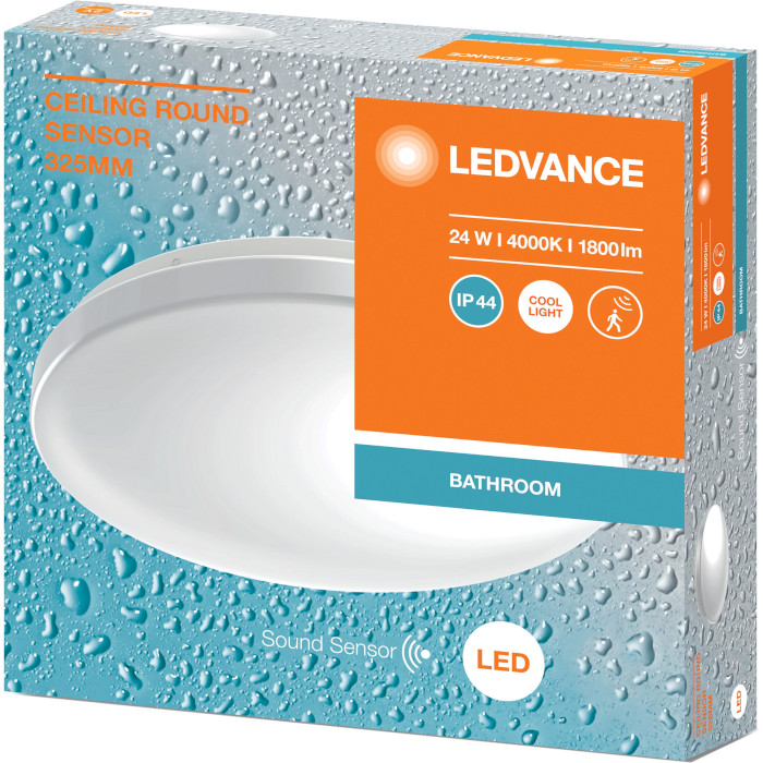 Світильник із датчиком звуку LEDVANCE Ceiling Round Sensor 325 White 24W 4000K (4099854106095)