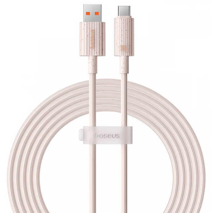 Кабель BASEUS Habitat Series Fast Charging Cable USB to Type-C 100W 2м Wheat Pink (P10360203421-01)