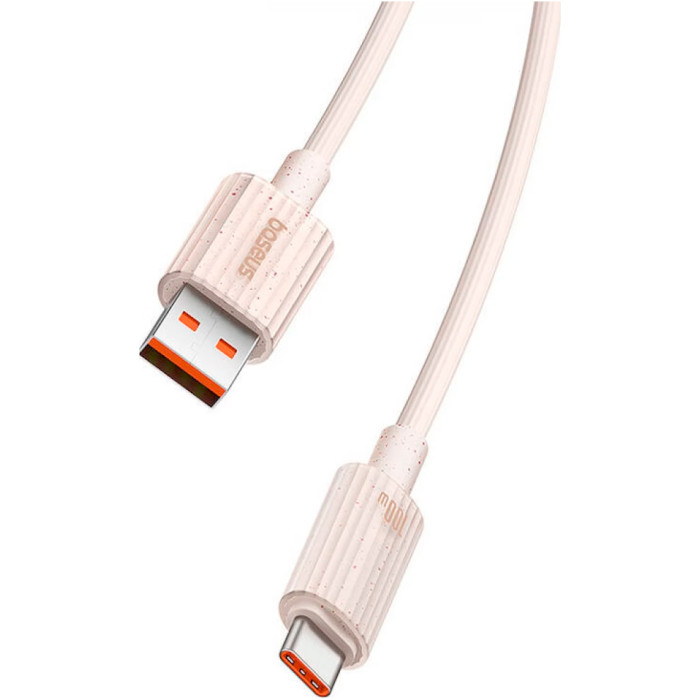 Кабель BASEUS Habitat Series Fast Charging Cable USB to Type-C 100W 2м Wheat Pink (P10360203421-01)