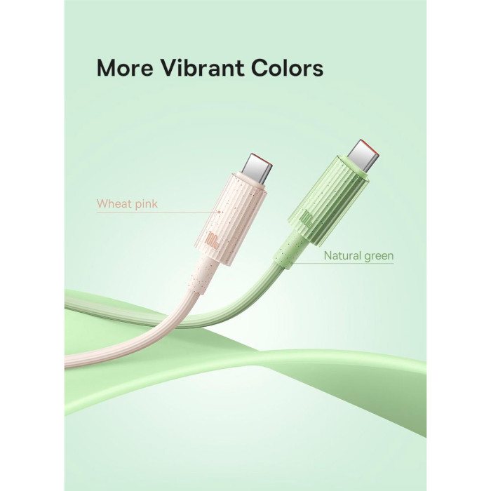 Кабель BASEUS Habitat Series Fast Charging Cable USB to Type-C 100W 2м Wheat Pink (P10360203421-01)