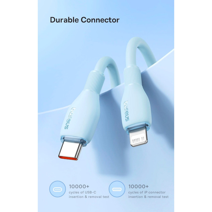 Кабель BASEUS Pudding Series Fast Charging Cable Type-C to iP 20W 1.2м Cluster Black (P10355701111-00)