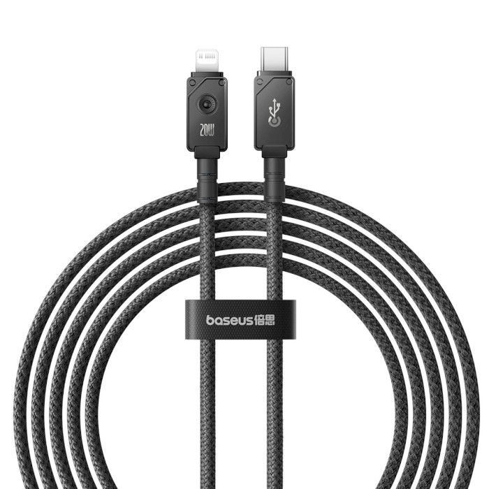 Кабель BASEUS Unbreakable Series Fast Charging Data Cable Type-C to Lightning 20W 2м Cluster Black (P10355803111-01)