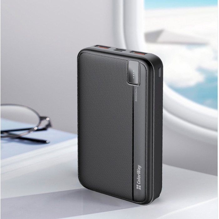 Повербанк COLORWAY High-Power 20000mAh Black (CW-PB200LPA4BK-PD)