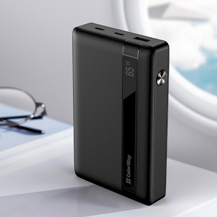 Повербанк COLORWAY Powerful 20000mAh Black (CW-PB200LPA3BK-PDD)