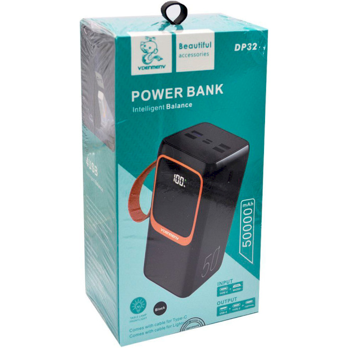 Повербанк DENMEN DP32 PD20W + QC22.5W 50000mAh Black