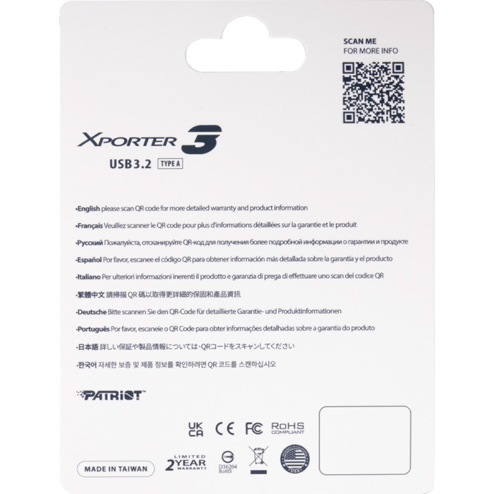 Карта памяти PATRIOT microSDXC VX 64GB UHS-I U3 V30 Class 10 (PSF64GVX31MCX)