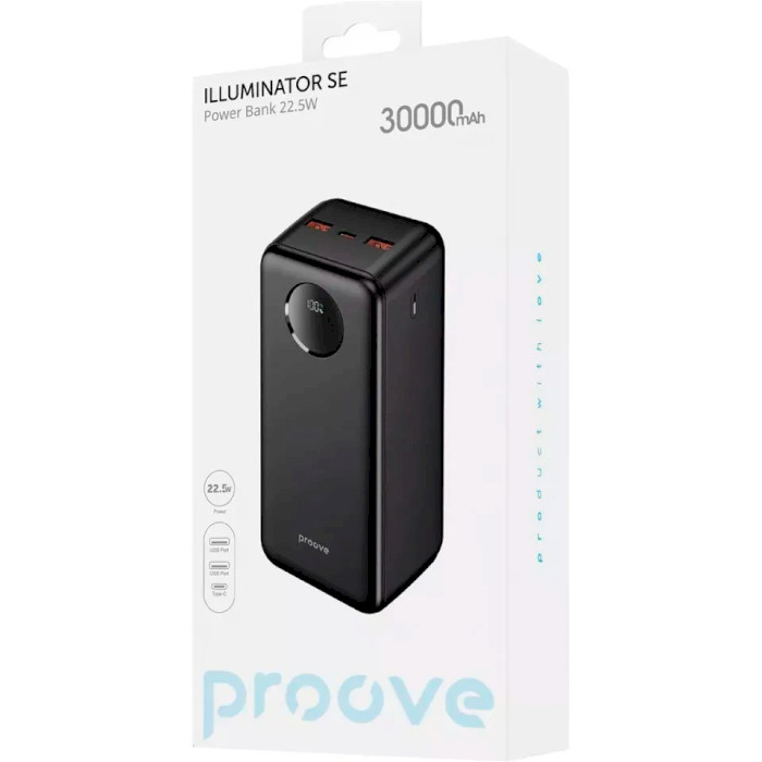 Повербанк PROOVE Illuminator SE 30000mAh Black