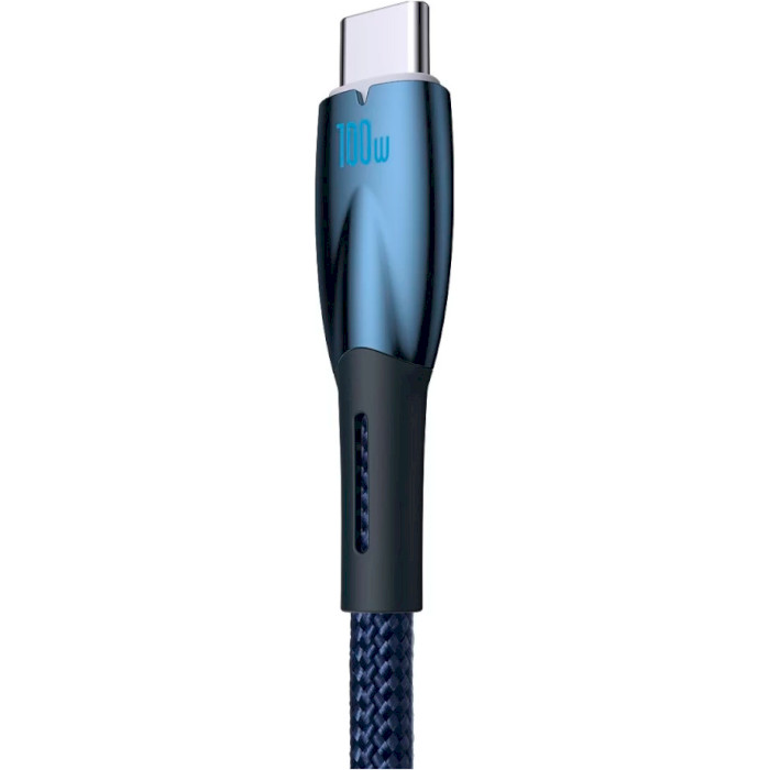 Кабель BASEUS Glimmer Series Fast Charging Data Cable USB to Type-C 100W 2м Blue (CADH000503)