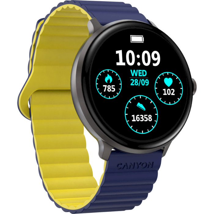 Смарт-годинник CANYON SW-69 Jacky Blue/Yellow (CNS-SW69BL)