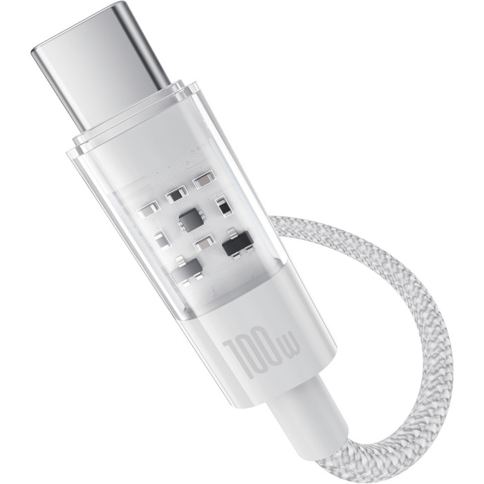 Кабель BASEUS Gem Fast-Charging Data Cable USB to USB-C 100W 2м Moon White (P10373002211-01)