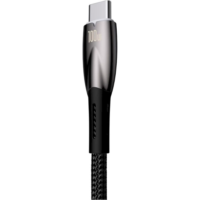 Кабель BASEUS Glimmer Series Fast Charging Data Cable USB to Type-C 100W 2м Black (CADH000501)