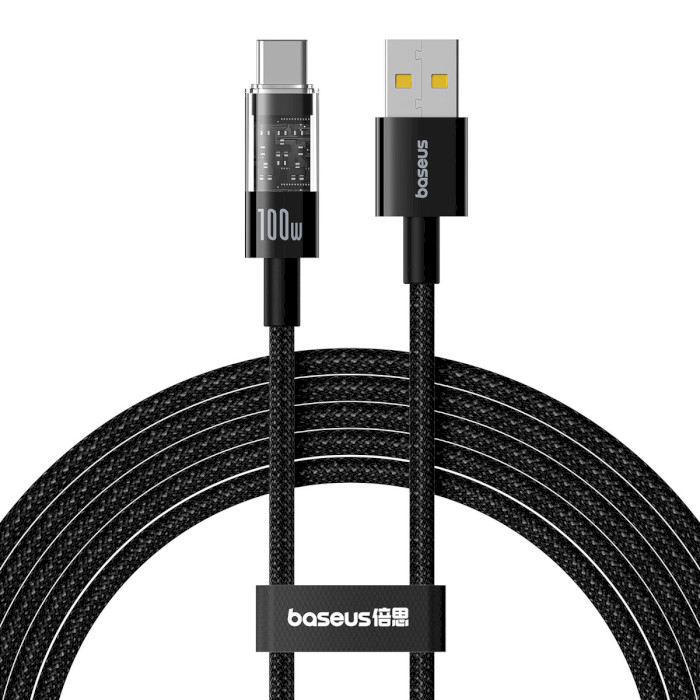 Кабель BASEUS Gem Fast Charging Data Cable USB to USB-C 100W 2м Cluster Black (P10373002111-01)