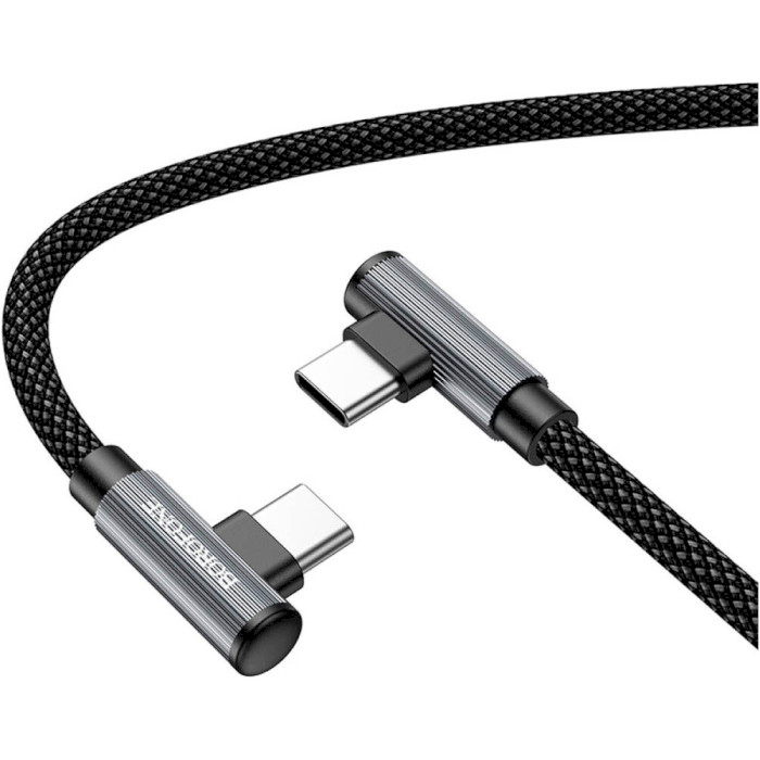 Кабель BOROFONE BU50 Elbow Magnetic PD USB-C to USB-C 1м Black