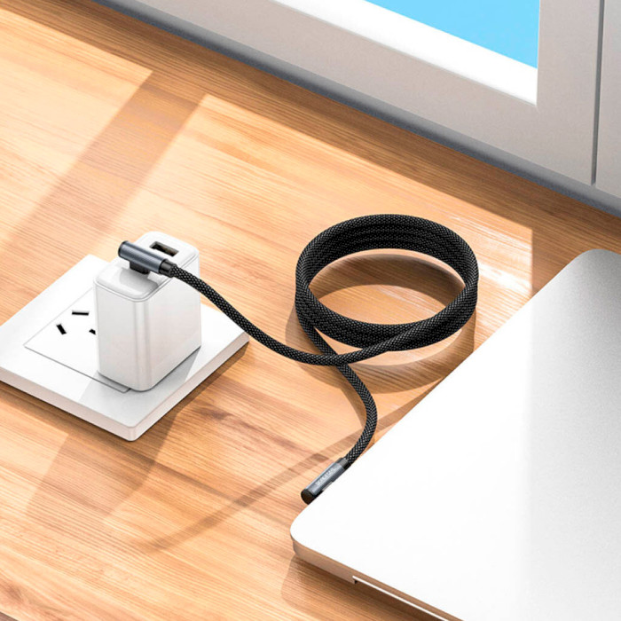 Кабель BOROFONE BU50 Elbow Magnetic PD USB-C to USB-C 1м Black