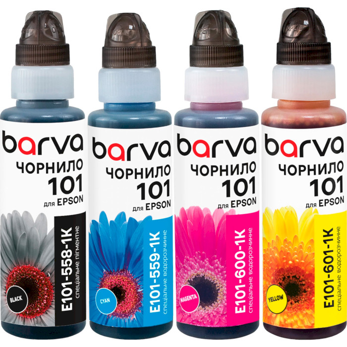 Чернила BARVA для Epson L4160/L6190/L4150/L6170/L6160/L14150 CMYBk (E101-1K-MP)