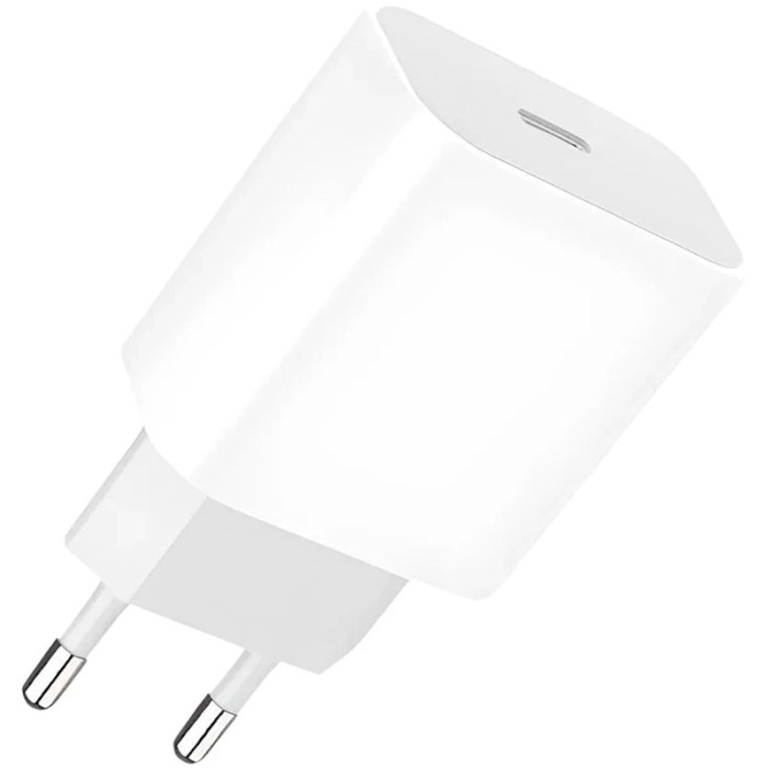 Зарядное устройство DENMEN DC06 1xUSB-C 20W 3.6A White w/Type-C to Type-C cable