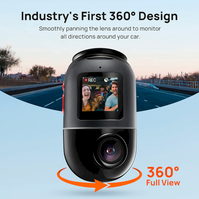 Автомобильный видеорегистратор XIAOMI 70MAI Dash Cam Omni X200 Black + eMMC 32 ГБ