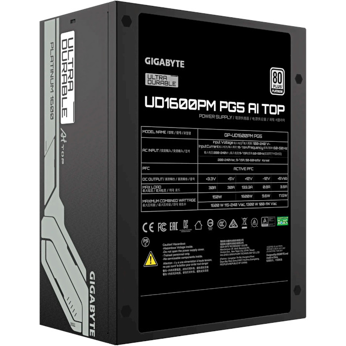 Блок живлення 1600W GIGABYTE UD1600PM PG5 AI Top (GP-UD1600PM PG5)