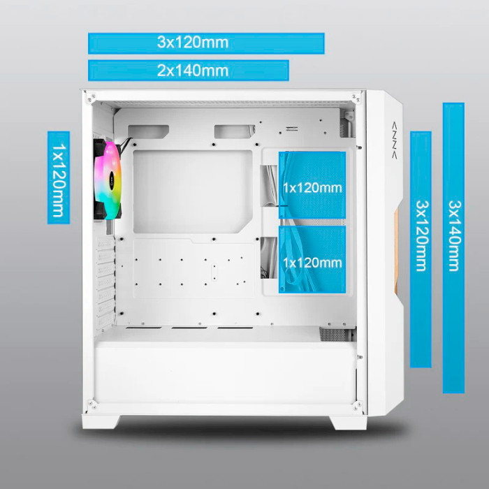 Корпус AZZA Guardian Wood White (CSAZ-520WW)