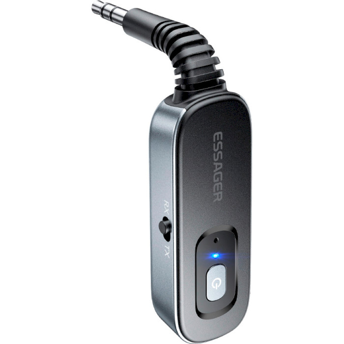 Bluetooth аудіо адаптер ESSAGER ES-BT10 Aux 3.5mm Bluetooth Receiver and Transmitter Gray (EBT51-LX0G-P)