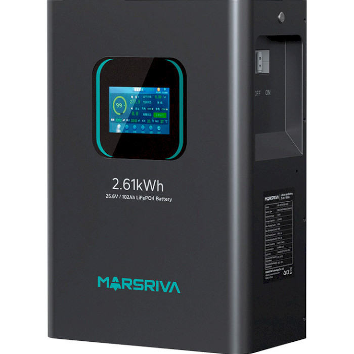 Аккумуляторная батарея MARSRIVA LiFePO4 BYD LiFePO4 24V 100Ah (24В, 102Ач) (MR-LFP24-100-WMD)