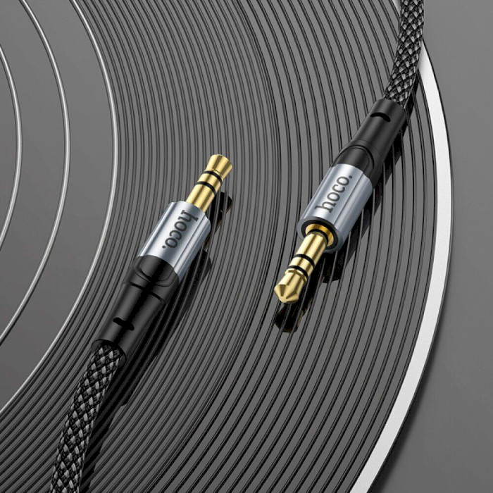 Кабель HOCO UPA26 Fresh AUX Audio Cable mini-jack 3.5mm 1м Black (6942007608800)