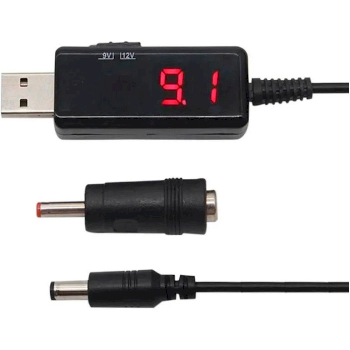 Кабель питания USB to DC 5.5*2.1mm 9V/12V + 3.5*1.35mm Adapter 1м