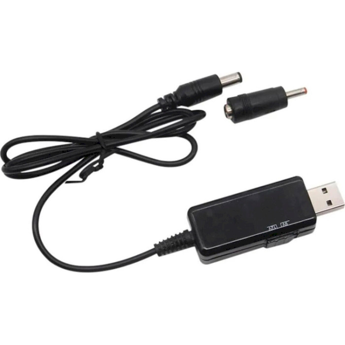 Кабель живлення USB to DC 5.5*2.1mm 9V/12V + 3.5*1.35mm Adapter 1м