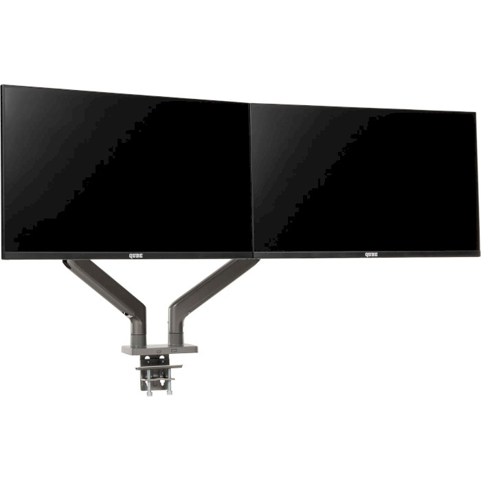 Крепление настольное для 2-х мониторов QUBE 4520GD 17"-45" Gray