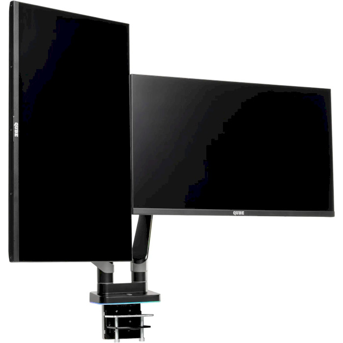 Крепление настольное для 2-х мониторов QUBE RGB3520GD 17"-35" Black