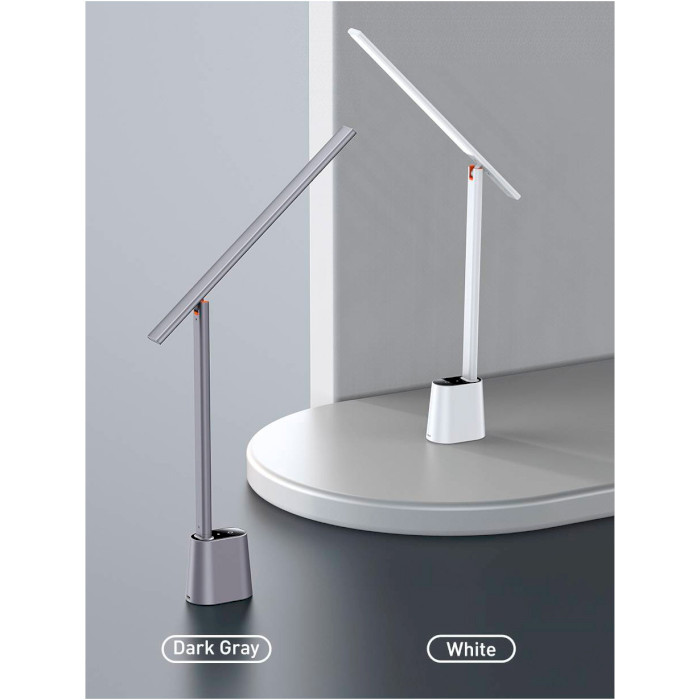 Лампа настільна BASEUS Smart Eye Series Rechargeable Folding Reading Desk Lamp White (DGZG-02)