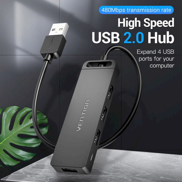 USB-хаб VENTION 4-in-1 USB-C to 4xUSB2.0, Micro-B Power (CHMBB)