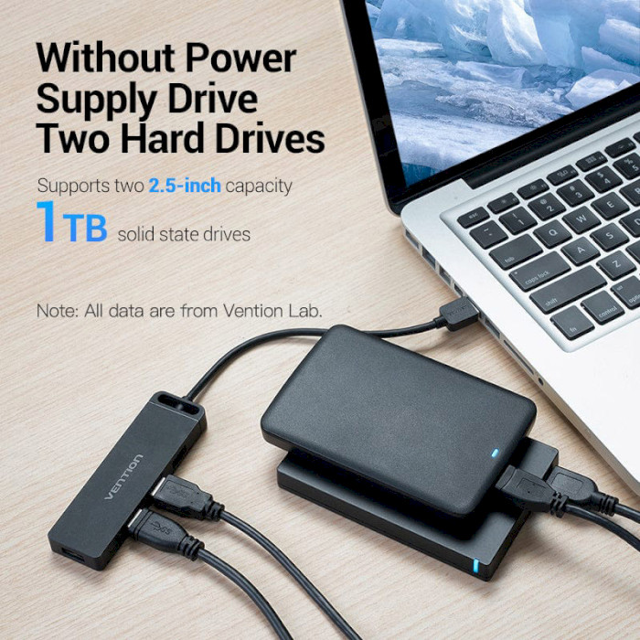 USB-хаб VENTION 4-in-1 USB-C to 4xUSB2.0, Micro-B Power (CHMBB)