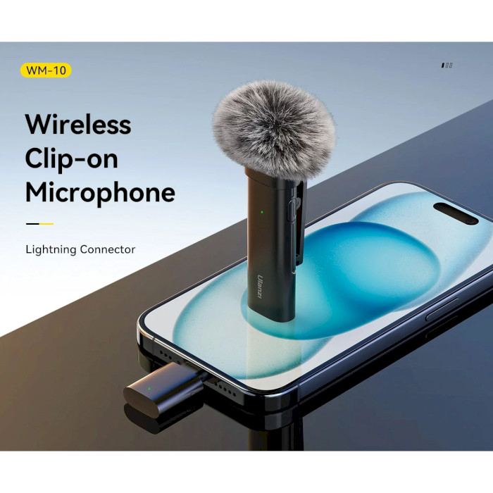 Мікрофон-петличка бездротовий ULANZI WM-10 Wireless Clip-on Microphone Lightning (UV-3319)