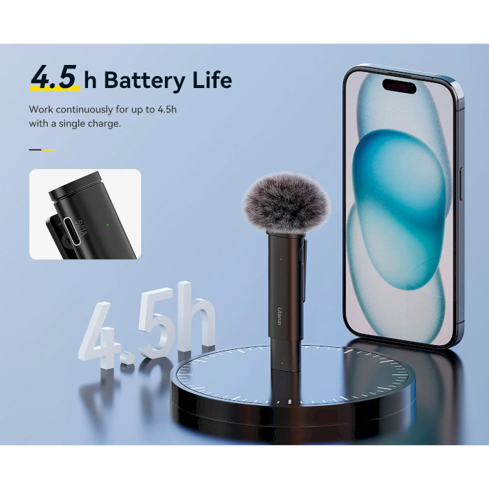 Мікрофон-петличка бездротовий ULANZI WM-10 Wireless Clip-on Microphone USB-C (UV-3328)