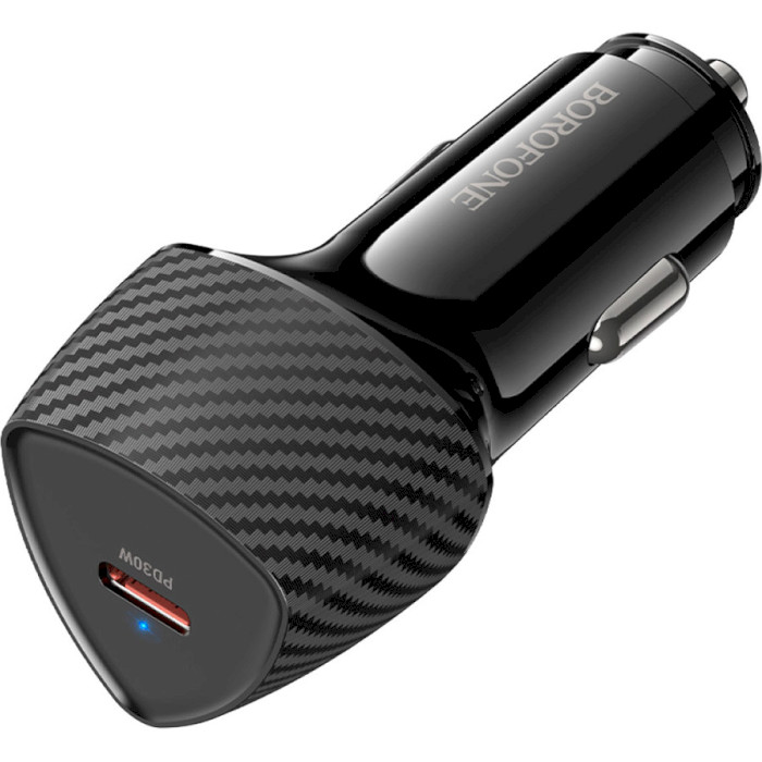 Автомобильное зарядное устройство BOROFONE BZ31B Solid 1xUSB-C, PD20W, QC3.0 Black