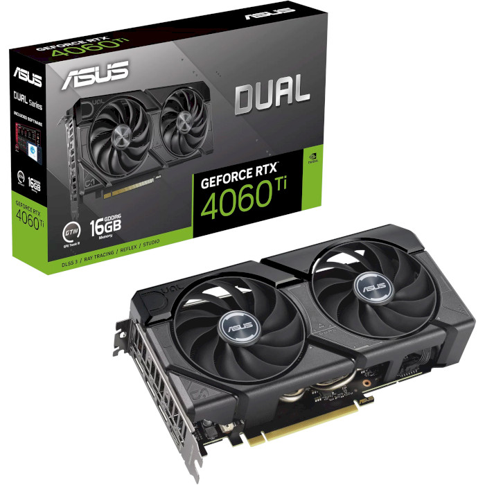 Відеокарта ASUS Dual GeForce RTX 4060 Ti EVO Edition 16GB GDDR6 (DUAL-RTX4060TI-16G-EVO)