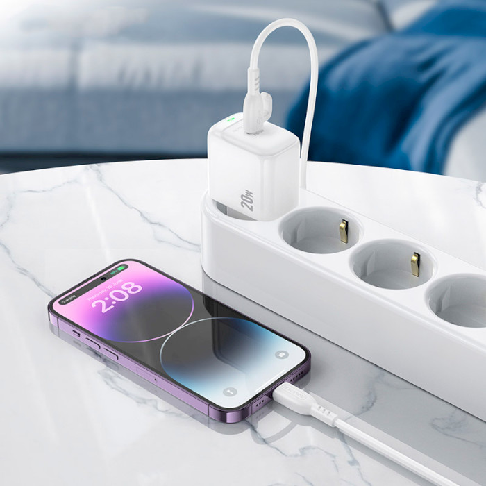 Зарядний пристрій BOROFONE BAS43A Potential 1xUSB-C, PD20W White