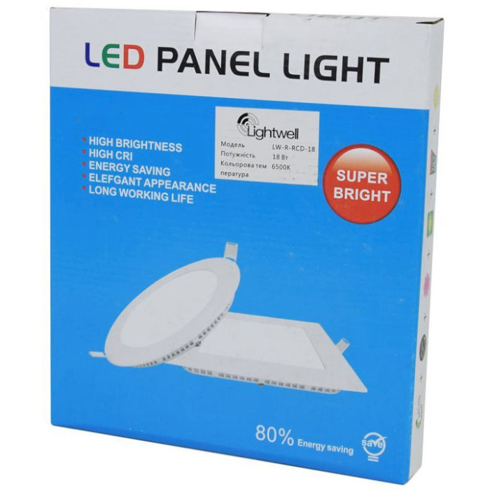 Світильник LIGHTWELL LW-R-RCD-18 White 18W 6500K